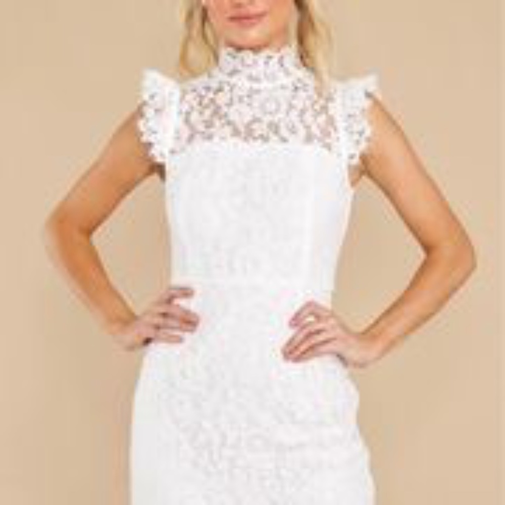 New With Tags! Red Dress Boutique White Lace Dress